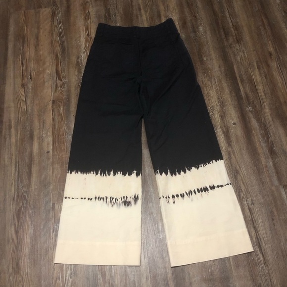Anthropologie Fatima Dye Dipped Pants Women's 25 Wide Leg Cropped Two Button - Picture 5 of 7